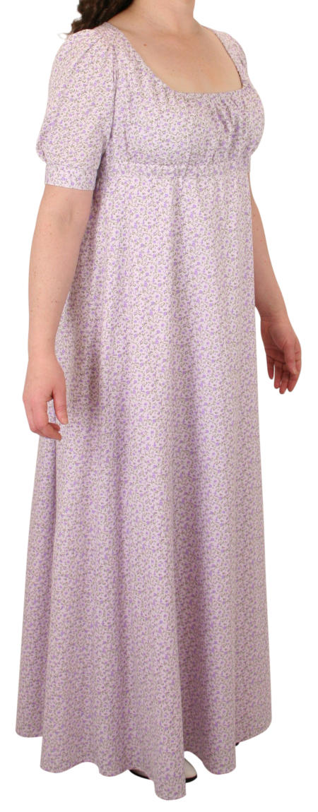 Rebecca Regency Dress - Purple Floral