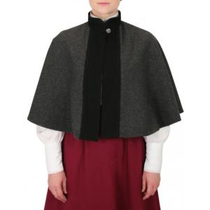  Victorian,Steampunk,Edwardian Ladies Shawls Gray Tweed,Synthetic Herringbone Capes and Capelets,Matched Separates |Antique, Vintage, Old Fashioned, Wedding, Theatrical, Reenacting Costume | Dickens
