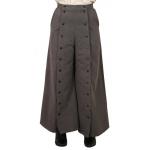  Old West Ladies Pants Gray Cotton Solid Work Skirts,Riding Pants,Split Skirts |Antique, Vintage, Old Fashioned, Wedding, Theatrical, Reenacting Costume |