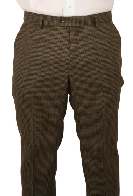 Atherton Suit - Brown Wool Houndstooth