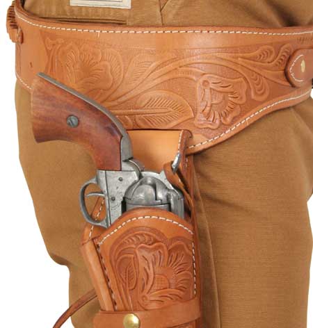 Nieuwe 22 Cal Double Holster Gun Belt Drop Tooled Leather Western Rig Maten 34 "-52" Accessoires Riemen & bretels Riemen 