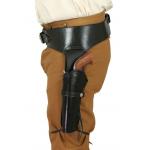  Old West Holsters and Gunbelts Black Leather Un-Tooled Gunbelt Holster Combos |Antique, Vintage, Old Fashioned, Wedding, Theatrical, Reenacting Costume |