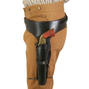  Old West Holsters and Gunbelts Brown Leather Un-Tooled Gunbelt Holster Combos |Antique, Vintage, Old Fashioned, Wedding, Theatrical, Reenacting Costume |