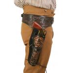  Old West Holsters and Gunbelts Brown,Two-Tone Leather Tooled Gunbelt Holster Combos |Antique, Vintage, Old Fashioned, Wedding, Theatrical, Reenacting Costume |