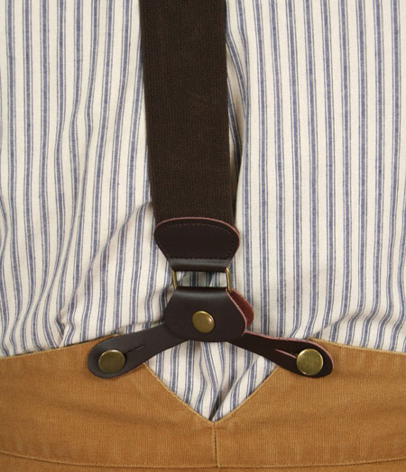 Settler Canvas Y-Back Suspenders - Natural