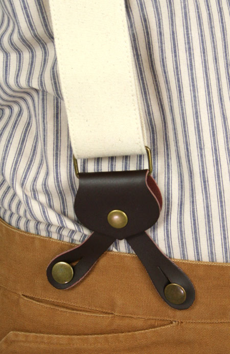 Settler Canvas Y-Back Suspenders - Natural
