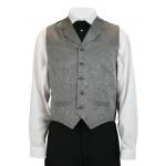 Victorian,Old West,Edwardian Mens Vests Gray Silk Floral Dress Vests |Antique, Vintage, Old Fashioned, Wedding, Theatrical, Reenacting Costume |