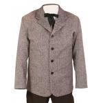  Victorian,Old West, Mens Coats Brown Tweed,Wool Blend,Synthetic Solid Sack Coats |Antique, Vintage, Old Fashioned, Wedding, Theatrical, Reenacting Costume |