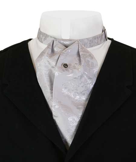 Silver Beaded Tie Tack - Smoky Quartz