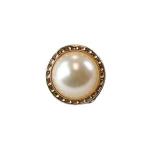 Gold Beaded Tie Tack - Pearl
