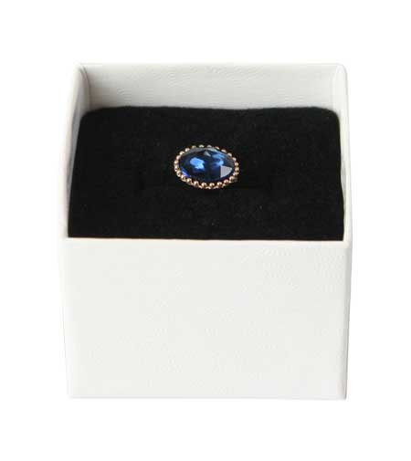 Gold Beaded Tie Tack - Blue Sapphire