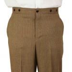  Victorian, Mens Pants Tan,Brown Wool Blend Plaid Dress Pants |Antique, Vintage, Old Fashioned, Wedding, Theatrical, Reenacting Costume |