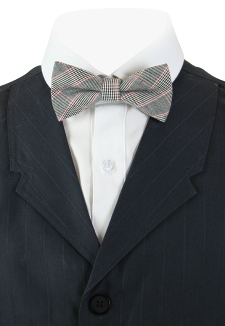 Victorian Mens Gray Plaid Bow Tie | Dickens | Downton Abbey | Edwardian || Winter Bow Tie - Glen Plaid