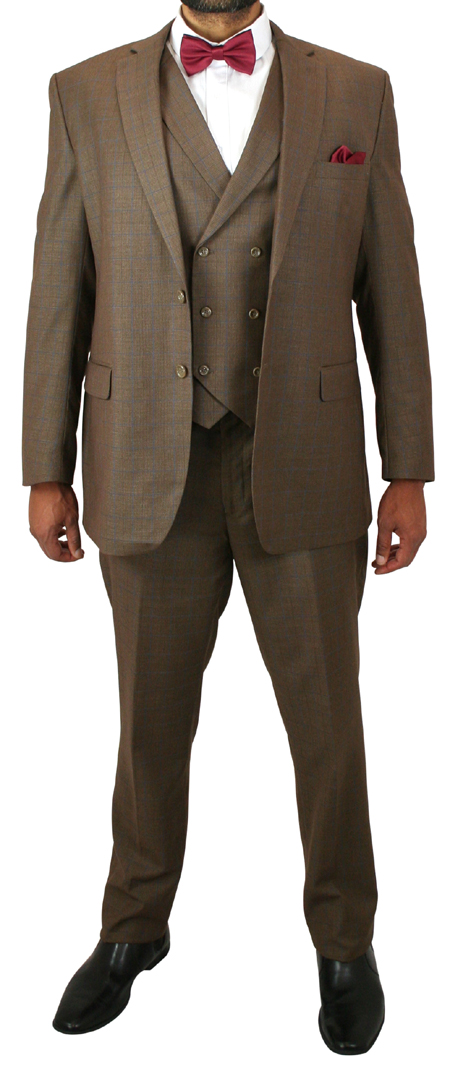 Woodsboro Suit - Taupe Plaid