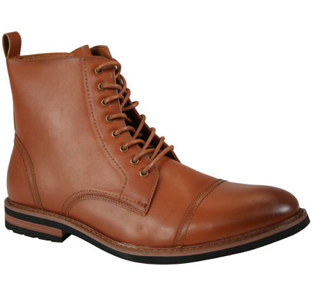 Vintage Mens Red Boots | Romantic | Old Fashioned | Traditional | Classic || Burnett Boot - Sienna Faux leather