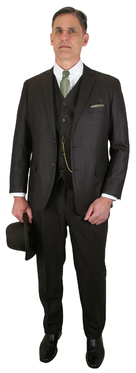Wilcox Suit - Brown Wool Herringbone