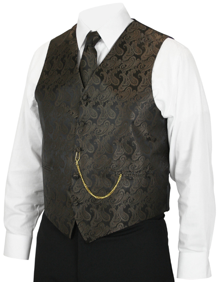 Fontaine Vest and Tie Set - Brown