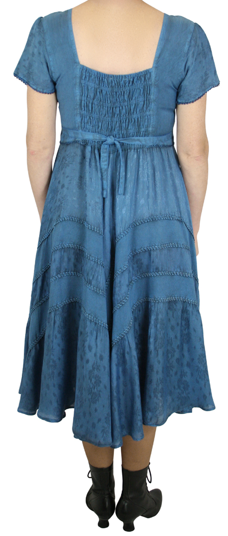 Persephone Cap Sleeve Dress - Lagoon Blue