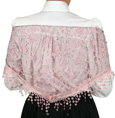 Wedding Ladies Red Floral Shawl | Formal | Bridal | Prom | Tuxedo || Delicate Floral Lace Shawl - Dusty Rose