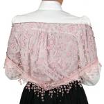  Victorian,Old West, Ladies Shawls Red Synthetic,Lace Floral Shawls |Antique, Vintage, Old Fashioned, Wedding, Theatrical, Reenacting Costume |