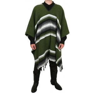  Old West Mens Accessories Green Synthetic Ponchos,Cloaks |Antique, Vintage, Old Fashioned, Wedding, Theatrical, Reenacting Costume |