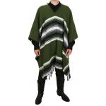  Old West Mens Accessories Green Synthetic Ponchos |Antique, Vintage, Old Fashioned, Wedding, Theatrical, Reenacting Costume |