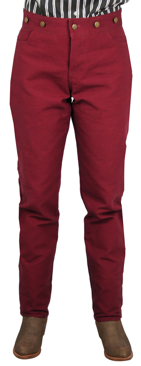 Ladies Classic Canvas Pants - Red