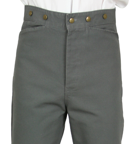 Classic Canvas Trousers - Gray