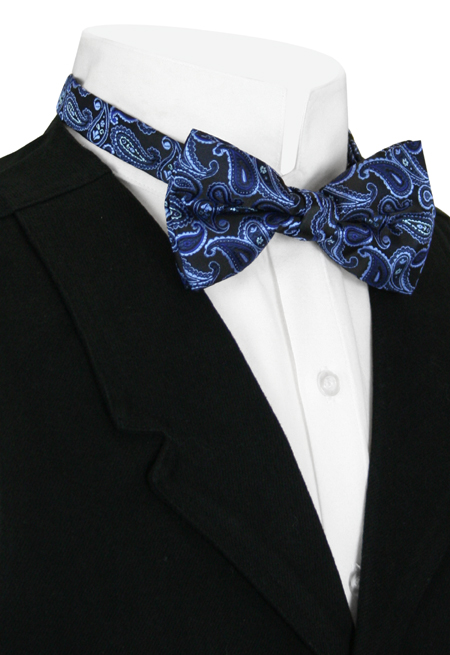Daring Bow Tie - Small Blue Paisley