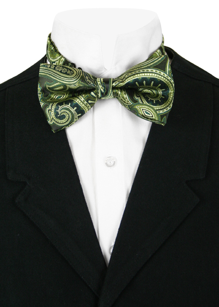 Daring Bow Tie - Large Olive Paisley
