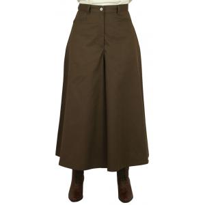  Victorian,Old West Ladies Pants Brown Cotton Solid Work Pants,Riding Pants,Split Skirts |Antique, Vintage, Old Fashioned, Wedding, Theatrical, Reenacting Costume |