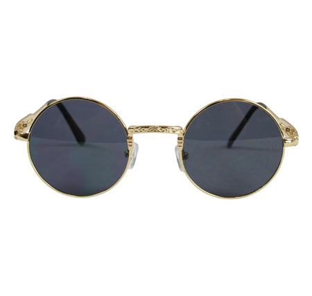 Round Sunglasses - Gold Frame / Smoke Lens