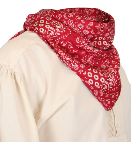 Premium Silk Paisley Neckerchief - Red