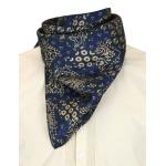  Old West, Mens Ties Blue Silk Paisely Neckerchiefs |Antique, Vintage, Old Fashioned, Wedding, Theatrical, Reenacting Costume |