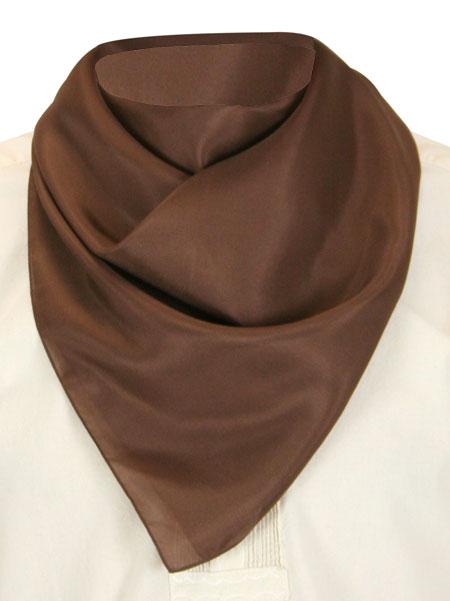 Premium Silk Neckerchief - Brown