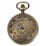 Antique Gold Lacy Design Pocket Watch with Chain