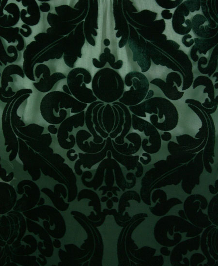 Baroque Rectangle Shawl - Green Velvet
