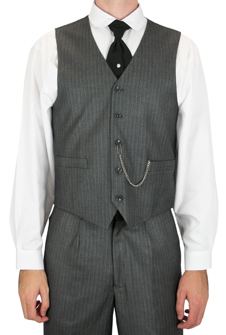 Luciano Pinstripe Suit - Gray