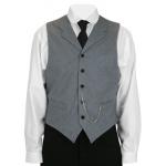  Victorian,Old West,Edwardian Mens Vests Gray Cotton Blend Solid Dress Vests,Matched Separates |Antique, Vintage, Old Fashioned, Wedding, Theatrical, Reenacting Costume |