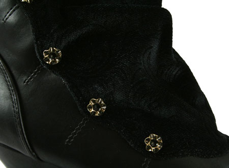 Dierdre Velvet Boot - Black Faux Leather