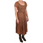  Victorian, Ladies Dresses and Suits Brown,Tan Synthetic Print Dresses |Antique, Vintage, Old Fashioned, Wedding, Theatrical, Reenacting Costume |