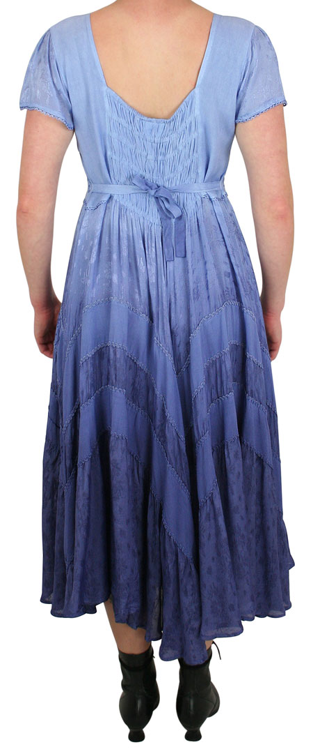 Persephone Cap Sleeve Dress - Blue Ombre