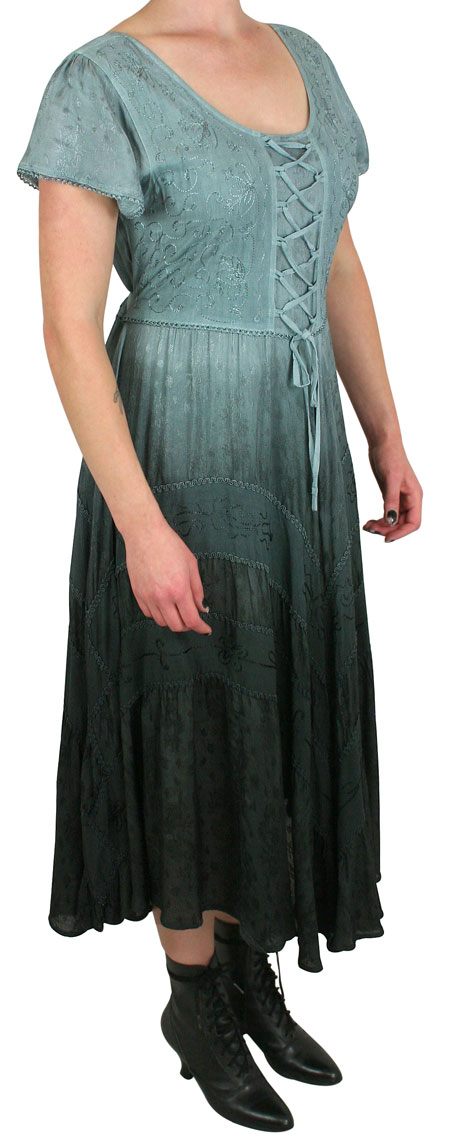 Persephone Cap Sleeve Dress - Charcoal