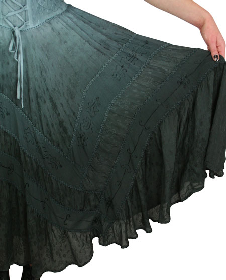 Persephone Cap Sleeve Dress - Charcoal