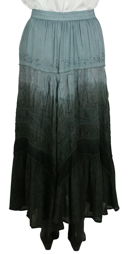 Swirl Skirt - Charcoal Ombre