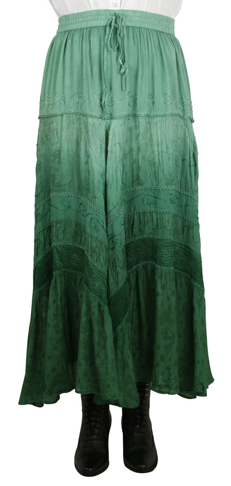 Swirl Skirt - Mint Green Ombre