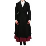  Victorian,Edwardian,Old West Ladies Coats Black Wool Blend Frock Coats |Antique, Vintage, Old Fashioned, Wedding, Theatrical, Reenacting Costume |