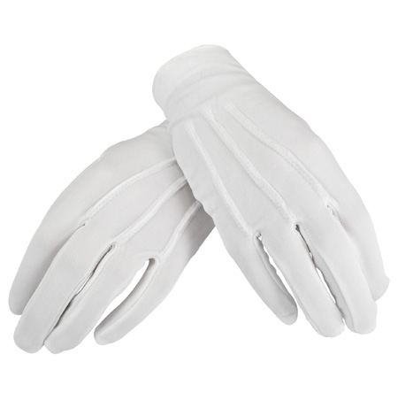 1800s Mens White Gloves | 19th Century | Historical | Period Clothing | Theatrical || Mens Formal Dress Gloves - White with Snap