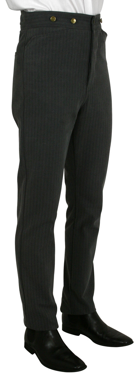 Hudson Trousers - Gray Faded Stripe