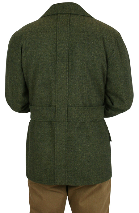 Norfolk Jacket - Olive Herringbone Tweed